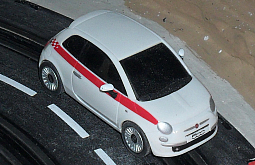 Slotcars66 Fiat 500 white 1/43rd scale Carrera Go!!! slot car from Retro Racers set 